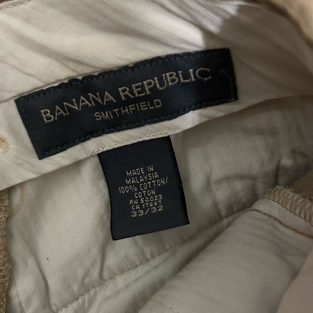 Men's Corduroy Pleated Front Trousers Tan Banana Republic Vintage - Picture 6 of 10